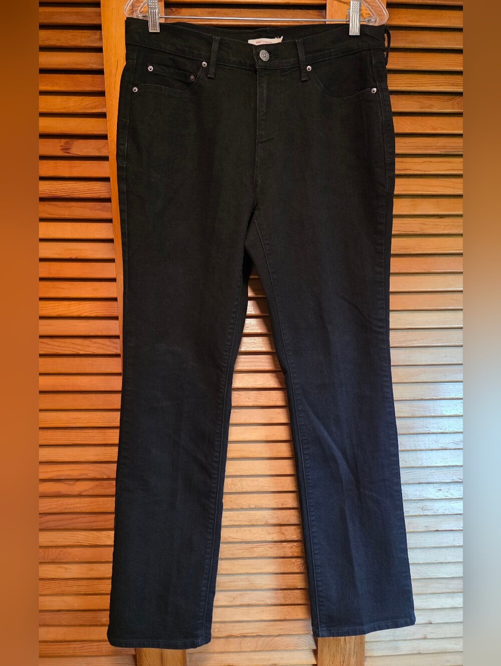 Levi’s 505 Classic Straight Black Jeans Stretch Women's Size 30X32 EUC